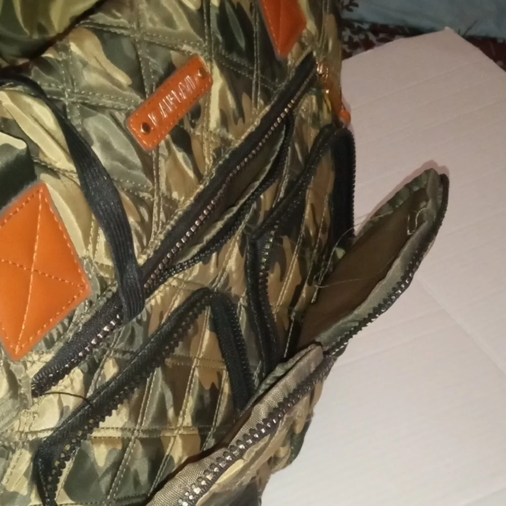 Joan & David Vacation Travel Weekend Bag in a Camouflage Pattern